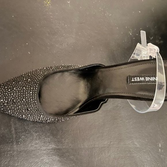 Sharp Nine West Sparkel Ankle Strap Pumps - Picture 3 of 4